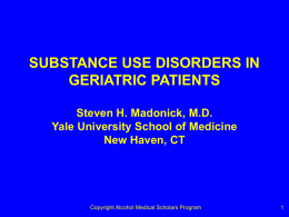 Substance Use Disorders in Geriatric Patients