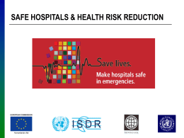 safe hospitals & health risk reduction
