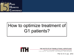 Optimal treatment for CHC G1