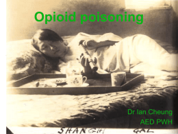 Opioid poisoning - Case presentation (May to Sept)
