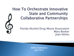 How To Create Innovative State and Community Collaborative