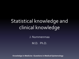 Statistical knowledge and clinical knowledge
