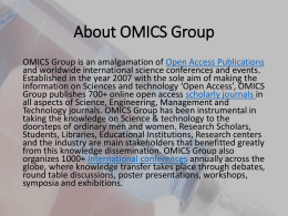 About OMICS Group - Parenterals 2015