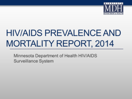 HIV/AIDS Prevalence & Mortality Report, 2014