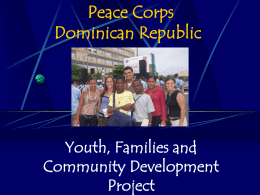 Peace Corps Peru - Friends of the Dominican Republic