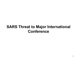 SARS Threat to Major International Conference