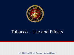 LE1-C3S2T6pg151-159 Tobacco - Use and