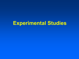 Lectures 14 Experimental Methods