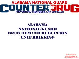 2-NEW UNIT SA BRIEF - Alabama National Guard Counterdrug