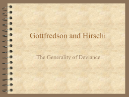Gottfredson and Hirschi