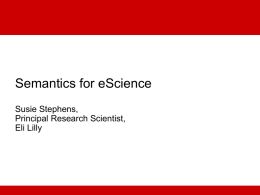 Semantics for eScience