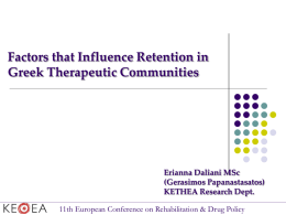 Erianna Daliani - European Federation of Therapeutic Communities