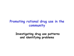 Investigating drug use patterns