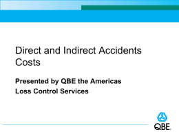 Direct and Indirect Accidents Costs