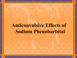 Anticonvulsive Effects of Sodium Phenobarbital Experimental purpose