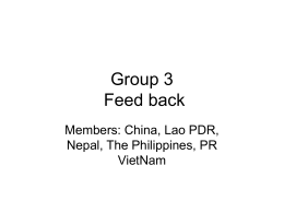 Group 3 Feed back