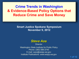 2 of 12 Washington State Institute for Public Policy Created by the