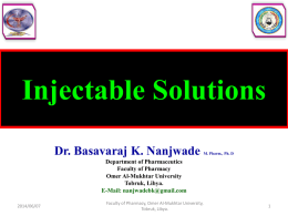 Injectable Solutions