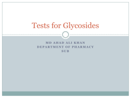 Test for Glycosides - Md. Ahad Ali Khan