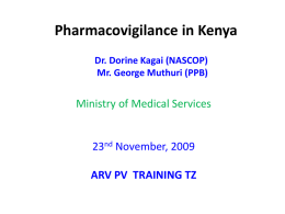 Pharmacovigilance in Kenya