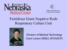 Fastidious Gram Negative Rods