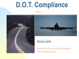 DOT Compliance - the Mining Quiz List