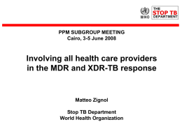 Countries to involve all health care providers in the global response