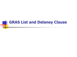 GRAS List Classifications