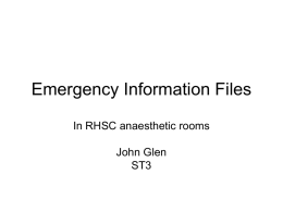 Emergency Information Files