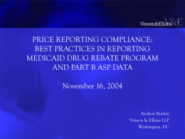 PRICE REPORTING COMPLIANCE: BEST PRACTICES IN
