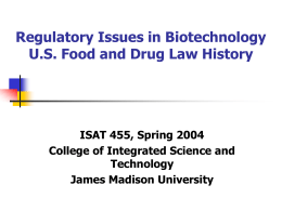 Biotechnology us regulatory