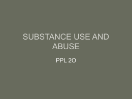 substance use and abuse