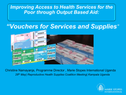 Namayanja Christine - Vouchers for Services and Supplies