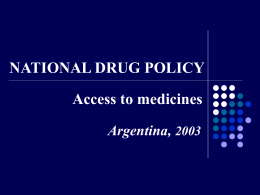 national drug policy - World Health Organization