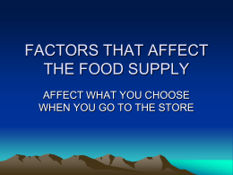 factors that affect the food supply