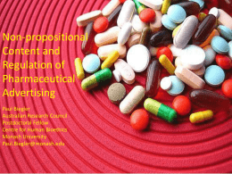 Non-propositional content and regulation of pharmaceutical