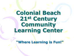 Colonial Beach 21st Century Community Learning Center