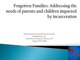 Forgotten Families: Addressing the needs of parents