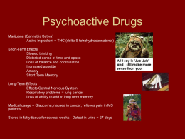Psychoactive Drugs - Hinsdale Central High School