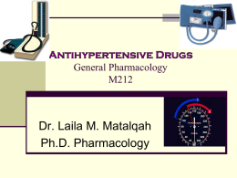 Antihypertensive Drugs (CVS)