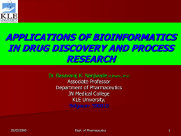 applications of bioinformatics in drug discovery and process