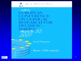 Diapositiva 1 - AIFA Agenzia Italiana del Farmaco