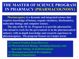 (1) Natural Product Drug Discovery