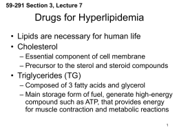 Drugs for Hyperlipidemia