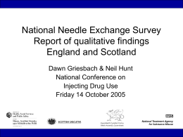 National Needle Exchange Survey Report of qualitative findings