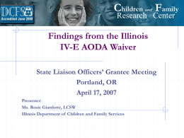 Findings From the Illinois AODA IV-E Waiver