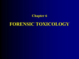 Toxicology of Alcohol - Las Lomas Science Home Page