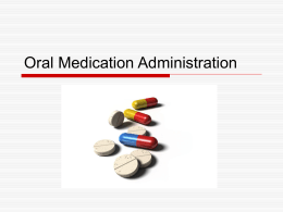 Oral Medication Administration