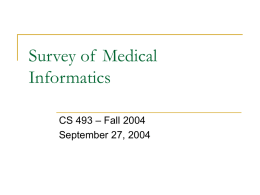 Survey of Medical Informatics