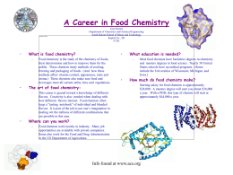 A Career in Food Chemistry - South Dakota School of Mines and